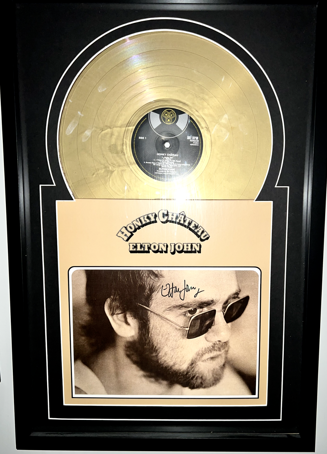 Elton John Autographed Album Honky Chateau (Gold Vinyl)