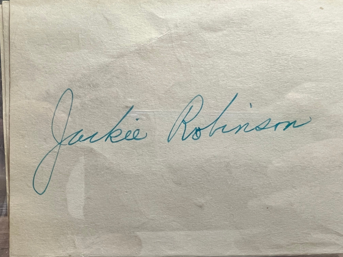 Jackie Robinson Autographed Page PSADNA MINT 9