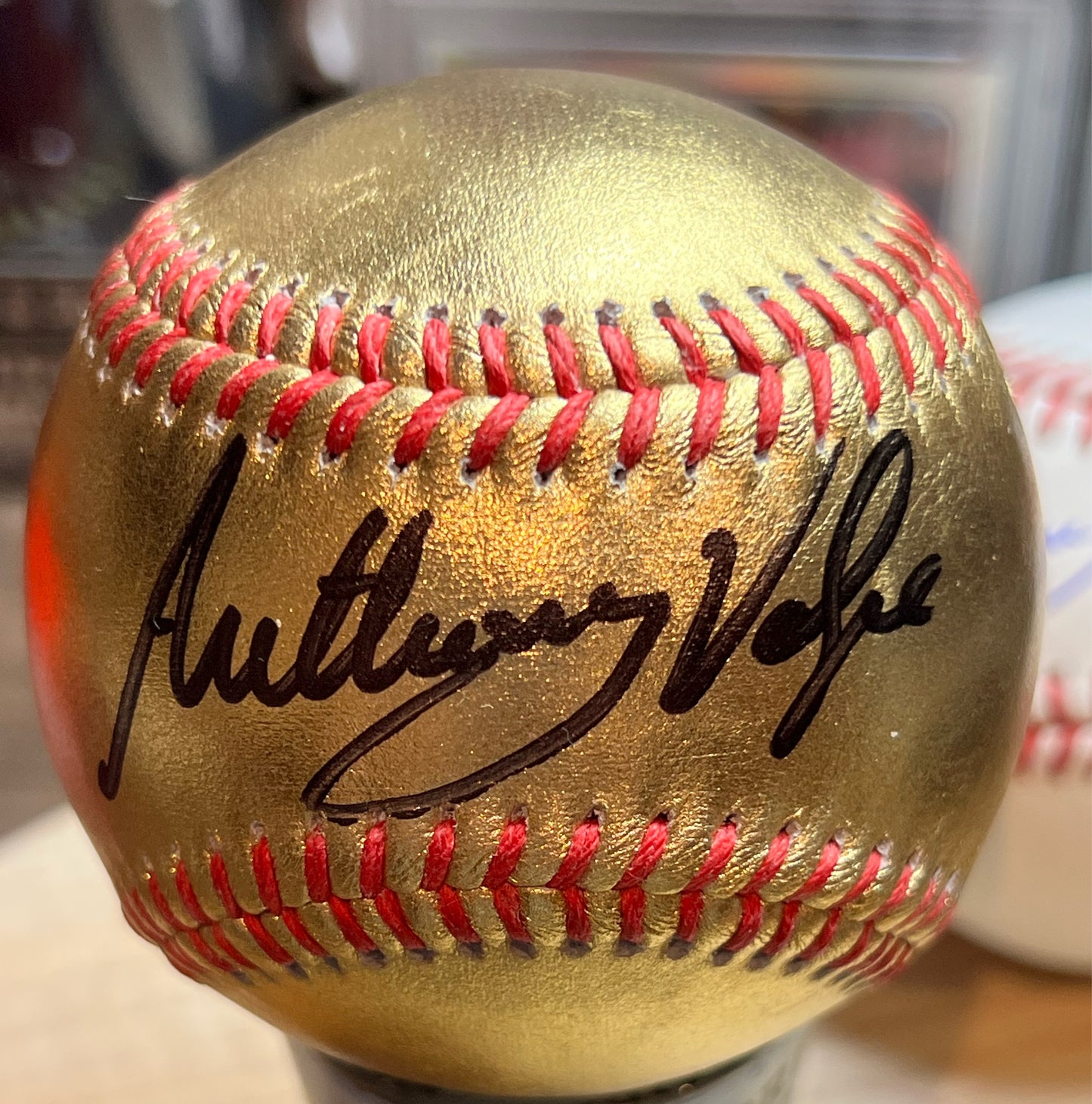 Anthony Volpe Autographed Gold Baseball