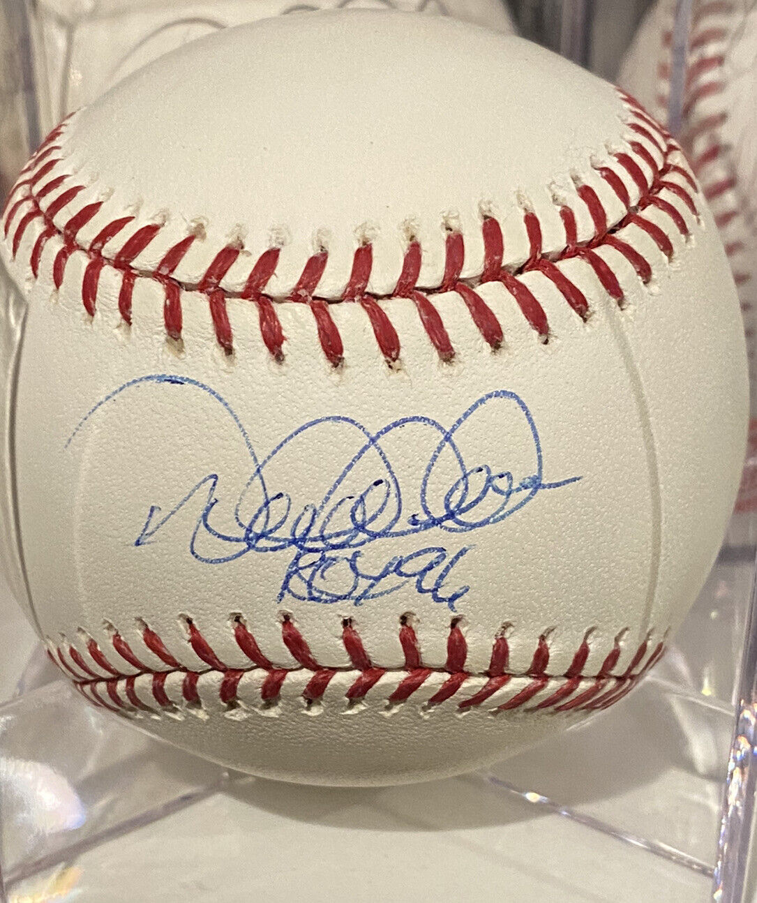 Derek Jeter Autographed Baseball Inscription ROY 96.